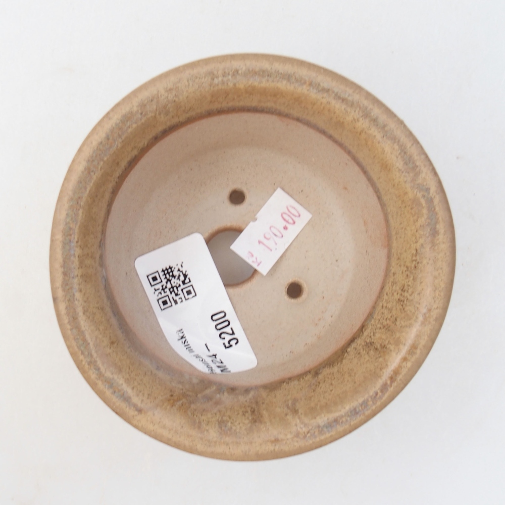 Ceramic bonsai bowl 9 x 9 x 5 cm, color beige