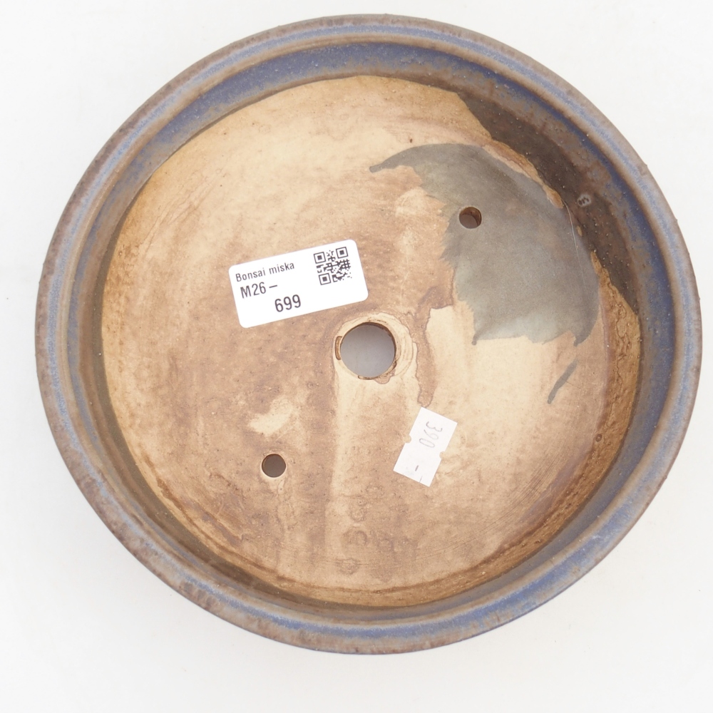 Ceramic bonsai bowl 18 x 18 x 5 cm, colour blue