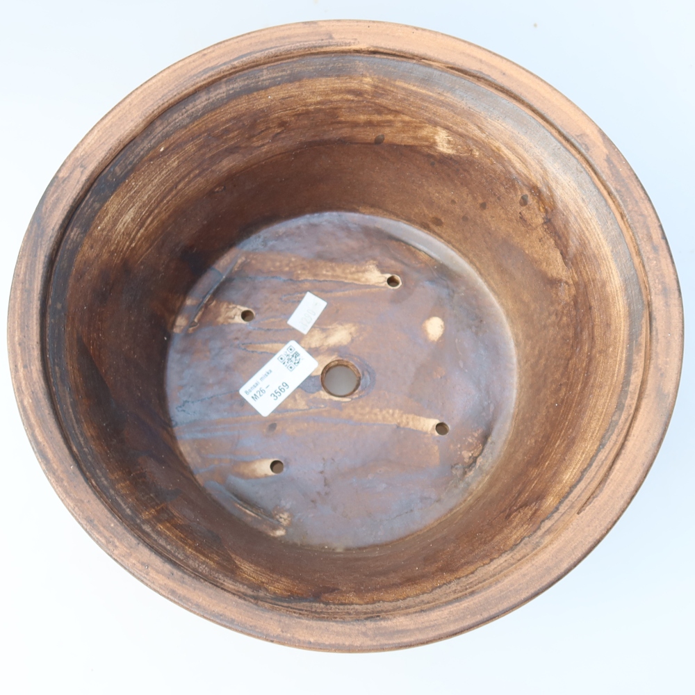 Ceramic bonsai pot, 29 x 29 x 12.5 cm, pink