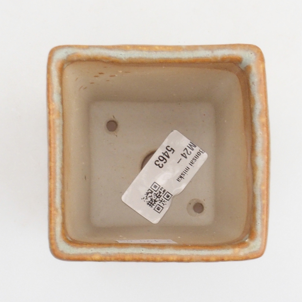 Ceramic bonsai bowl 7,5 x 7,5 x 9,5 cm, color brown