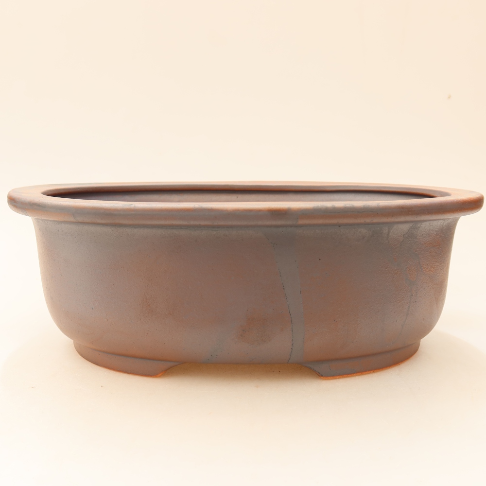 Ceramic bonsai pot, 23 x 19 x 8 cm, metallic color