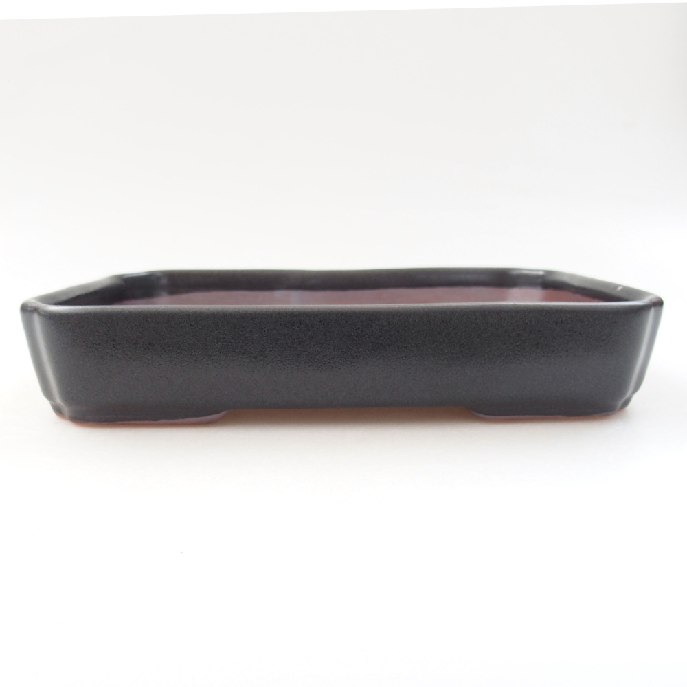 Ceramic bonsai bowl 18 x 13 x 3,5 cm, color gray