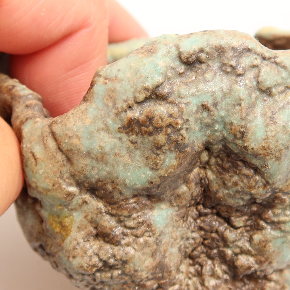 Ceramic Shell, 7 x 6 x 6 cm, green