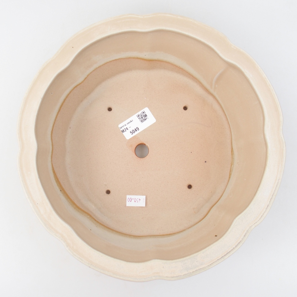 Ceramic bonsai bowl 26 x 26 x 8 cm, color beige
