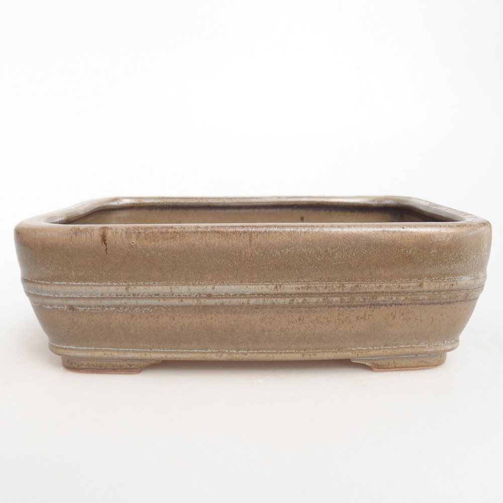 Ceramic bonsai bowl 16,5 x 12 x 5,5 cm, blue-grey