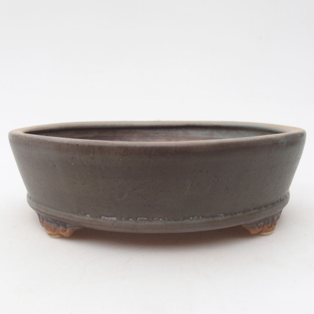 Ceramic bonsai bowl 17,5 x 17,5 x 5 cm, colour blue