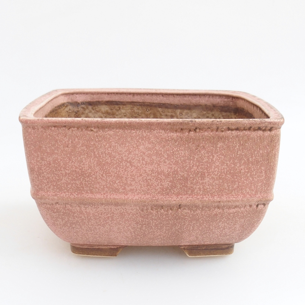 Ceramic bonsai bowl 16 x 16 x 9 cm, color pink
