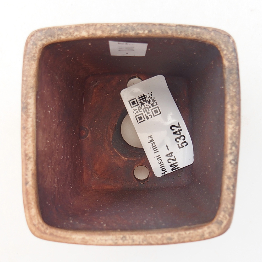 Ceramic bonsai bowl 6,5 x 6,5 x 7 cm, color pink