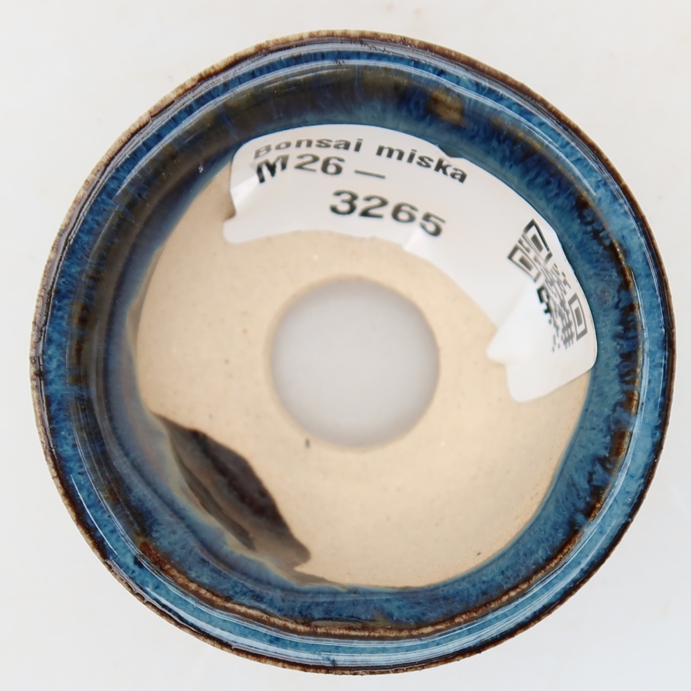 Ceramic bonsai pot, 5.5 x 5 x 3 cm, blue