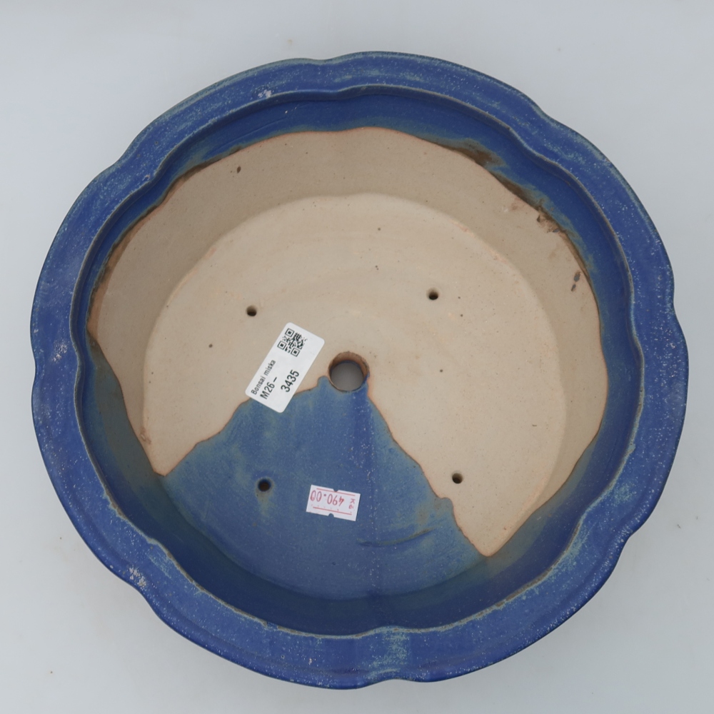 Ceramic bonsai bowl 26,5 x 26,5 x 8,5 cm, colour blue