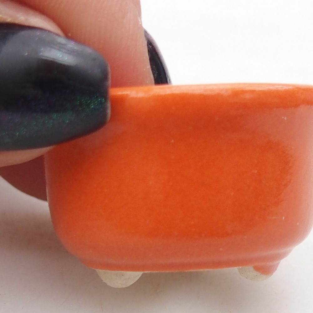 Mini bonsai bowl 3 x 3 x 1,5 cm, orange