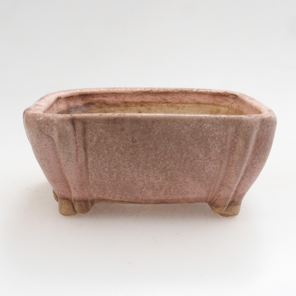 Ceramic bonsai bowl 10 x 8,5 x 4,5 cm, color pink