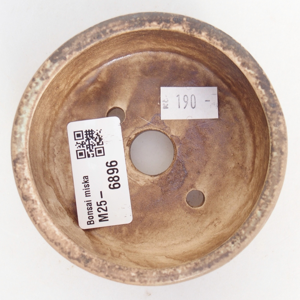 Ceramic bonsai bowl 9 x 9 x 3,5 cm, green