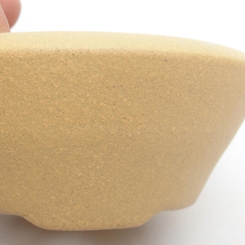 Bonsai bowl 10.5 x 10.5 x 4.5 cm, color ocher