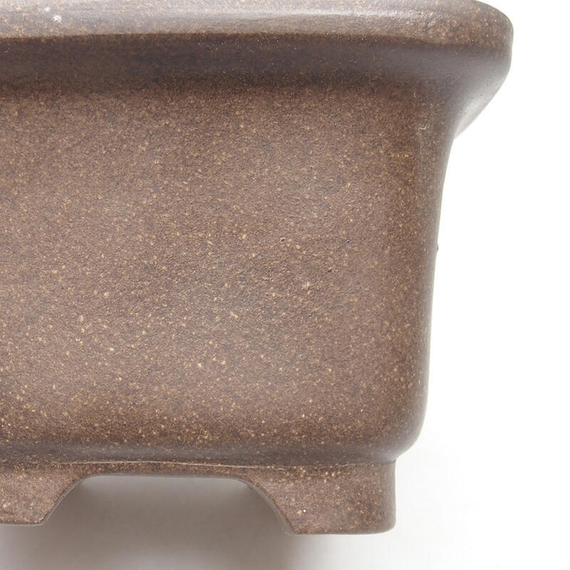 Bonsai bowl 11 x 11 x 7.5 cm, color brown ocher