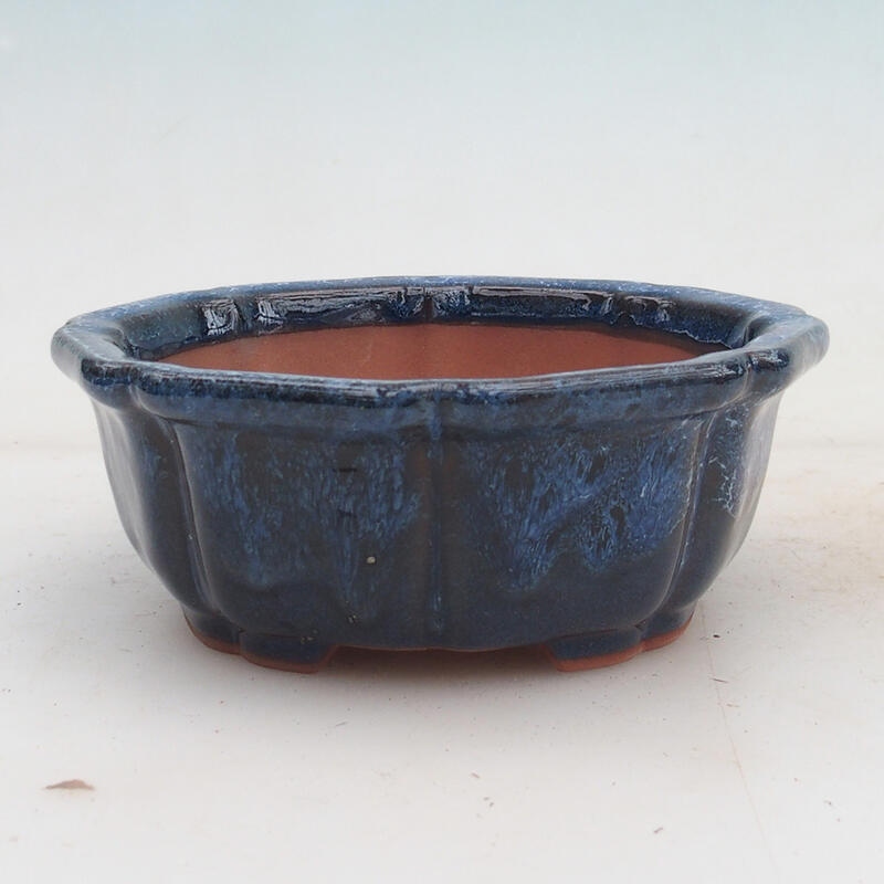 Bonsai bowl 14 x 14 x 5.5 cm, color blue