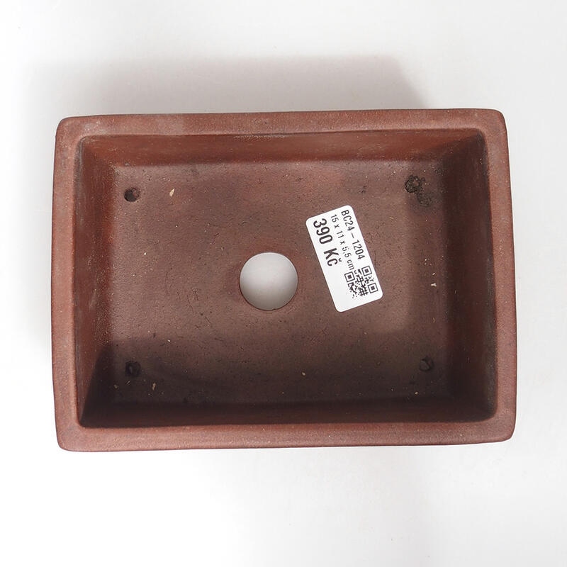 Bonsai bowl 15.5 x 11.5 x 6.5 cm, color brown