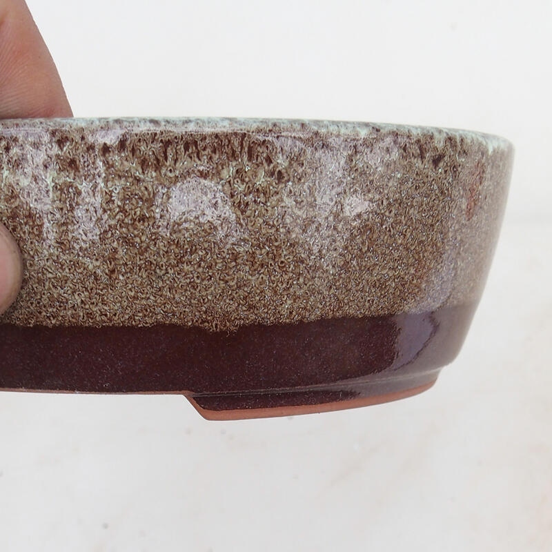 Bonsai bowl 15.5 x 13 x 5 cm, color brown
