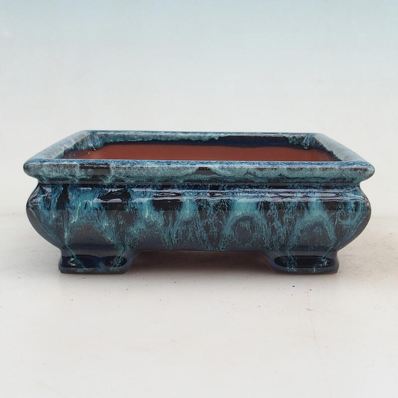 Bonsai bowl 15.5 x 15.5 x 5.5 cm, color blue
