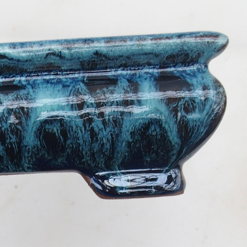 Bonsai bowl 15.5 x 15.5 x 5.5 cm, color blue