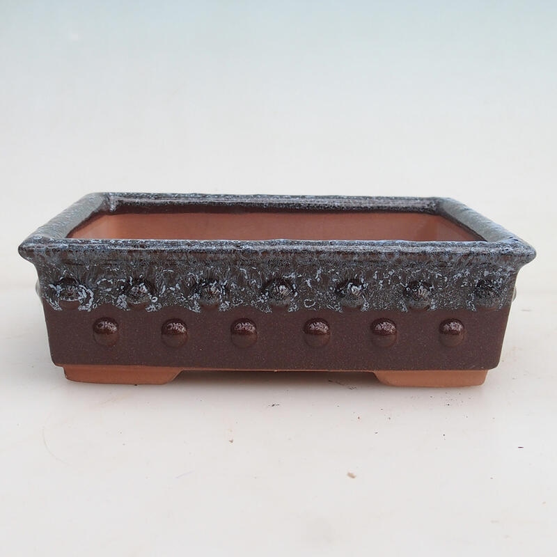 Bonsai bowl 15 x 11 x 4.5 cm, color burgundy
