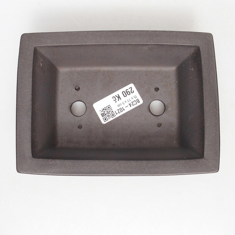 Bonsai bowl 15 x 11 x 5 cm, color brown ocher