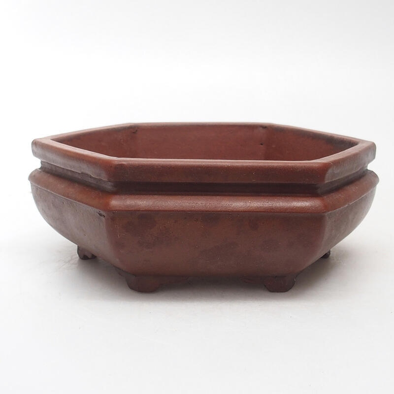 Bonsai bowl 15 x 14 x 5.5 cm, color brown