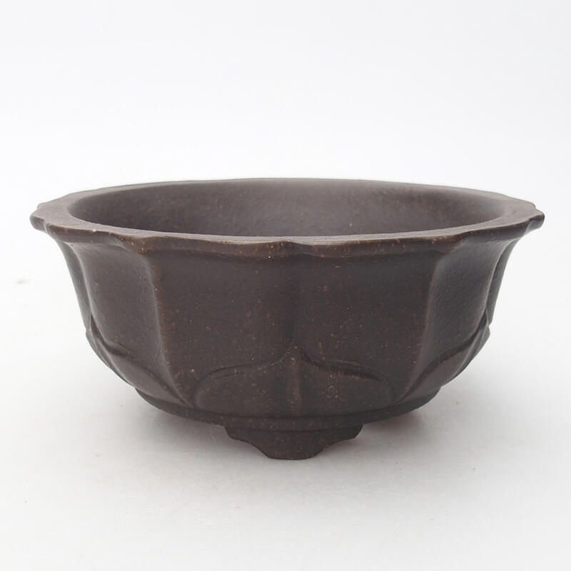 Bonsai bowl 15 x 15 x 6 cm, color brown ocher