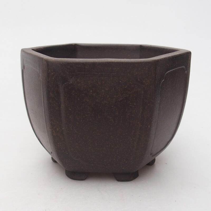 Bonsai bowl 15 x 15 x 9 cm, color brown