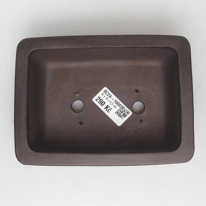 Bonsai bowl 16 x 11 x 5 cm, color brown ocher