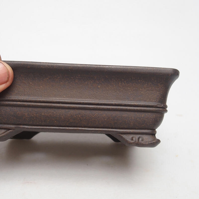 Bonsai bowl 16 x 11 x 5 cm, color brown ocher