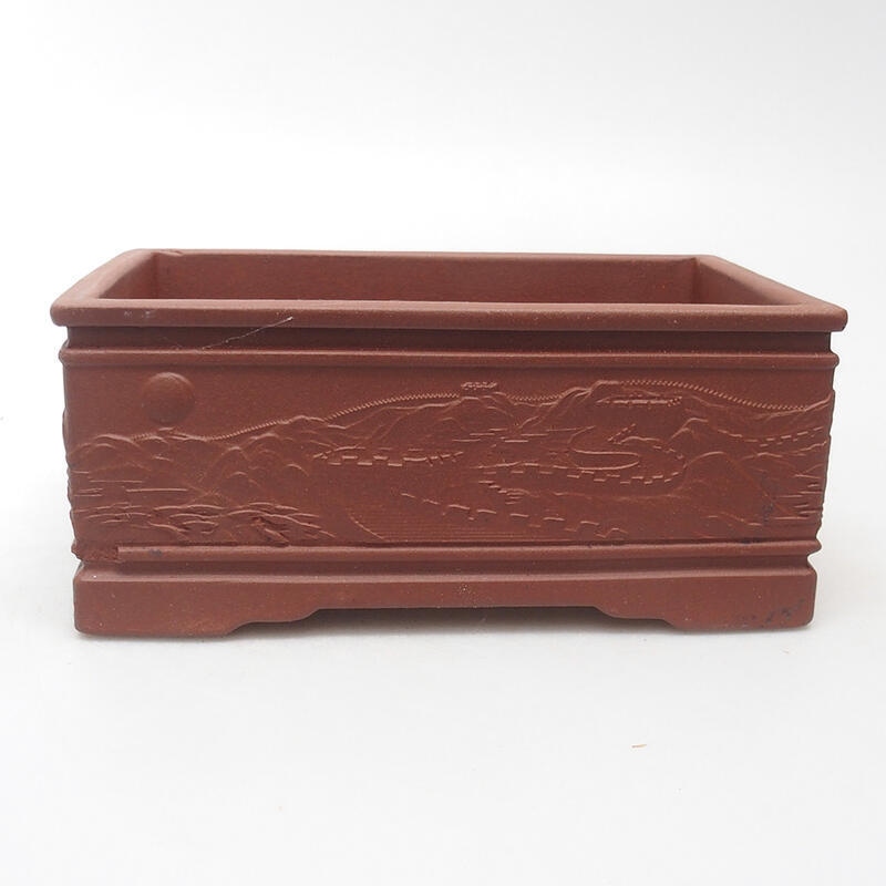 Bonsai bowl 16 x 11 x 6.5 cm, brick color