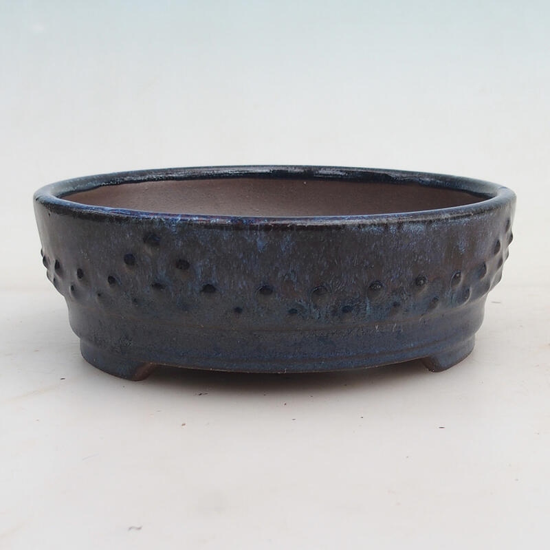 Bonsai bowl 16 x 16 x 5 cm, color blue
