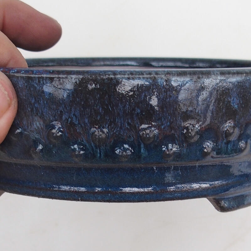 Bonsai bowl 16 x 16 x 5 cm, color blue