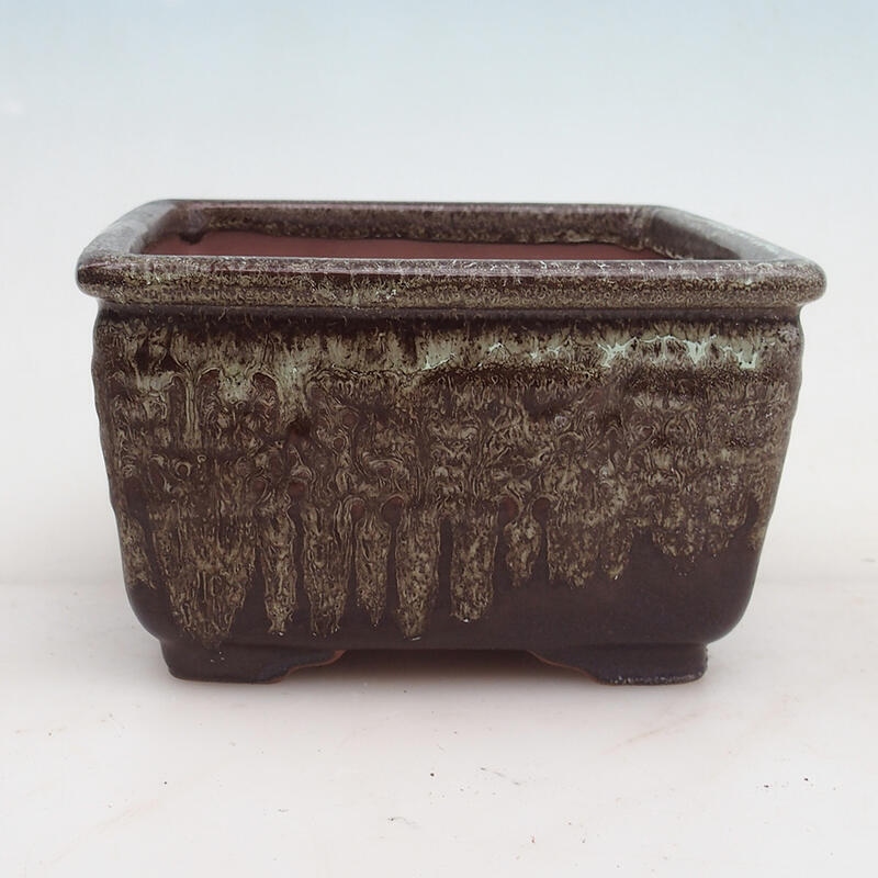 Bonsai bowl 16 x 16 x 9.5 cm, color brown