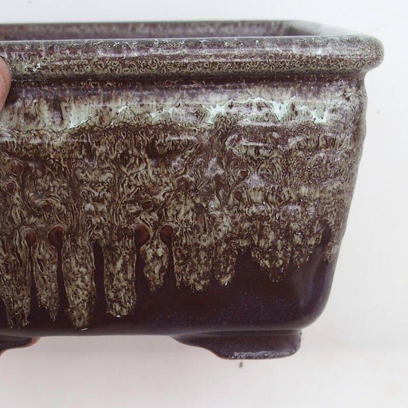 Bonsai bowl 16 x 16 x 9.5 cm, color brown