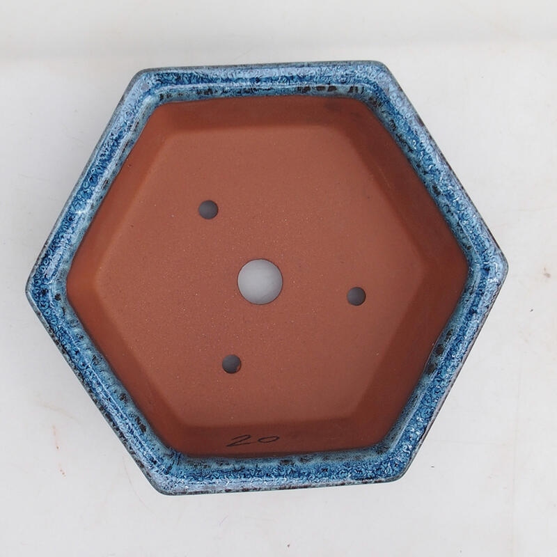 Bonsai bowl 17 x 15 x 6 cm, color blue