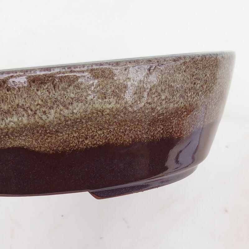 Bonsai bowl 20.5 x 17 x 6 cm, color burgundy