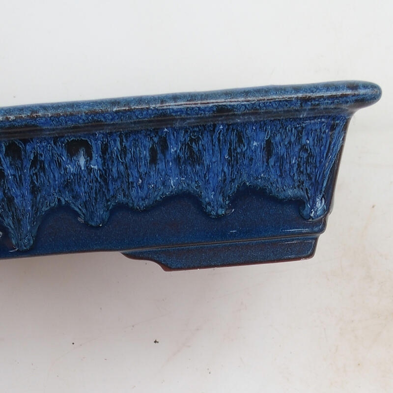 Bonsai bowl 21.5 x 16 x 5 cm, color blue
