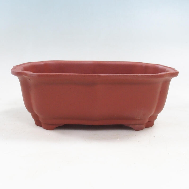 Bonsai bowl 21 x 15.5 x 7 cm, brick color