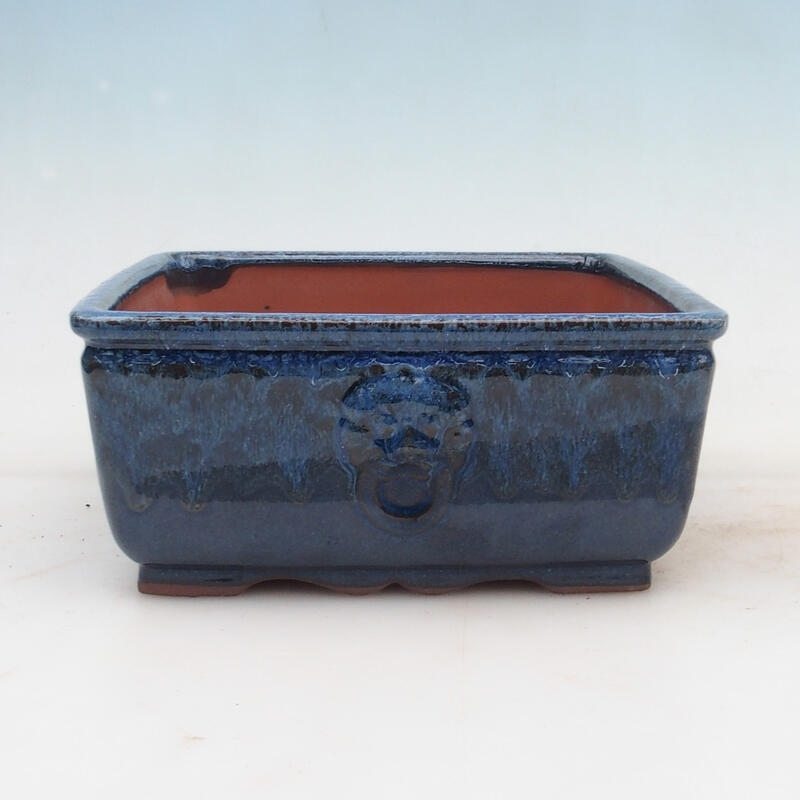 Bonsai bowl 21 x 21 x 9 cm, color blue