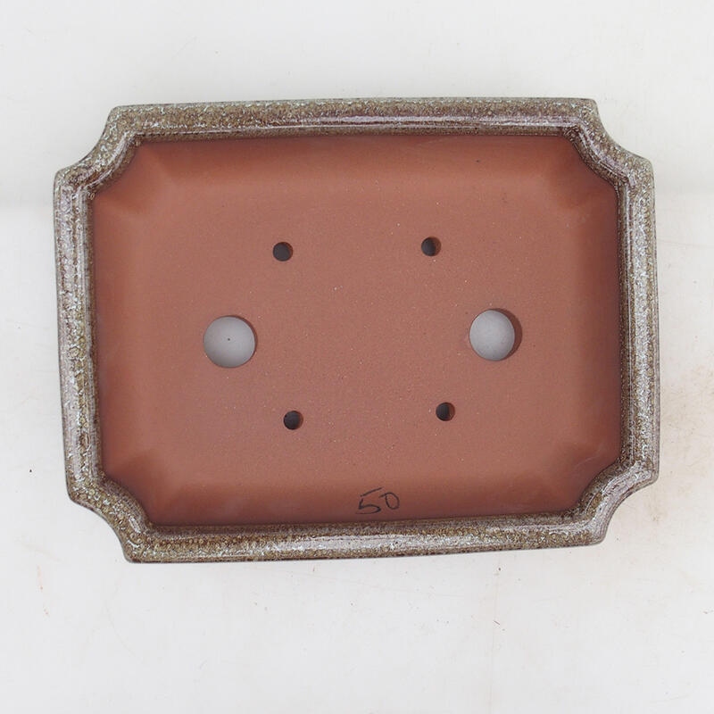 Bonsai bowl 22 x 16.5 x 4 cm, color brown
