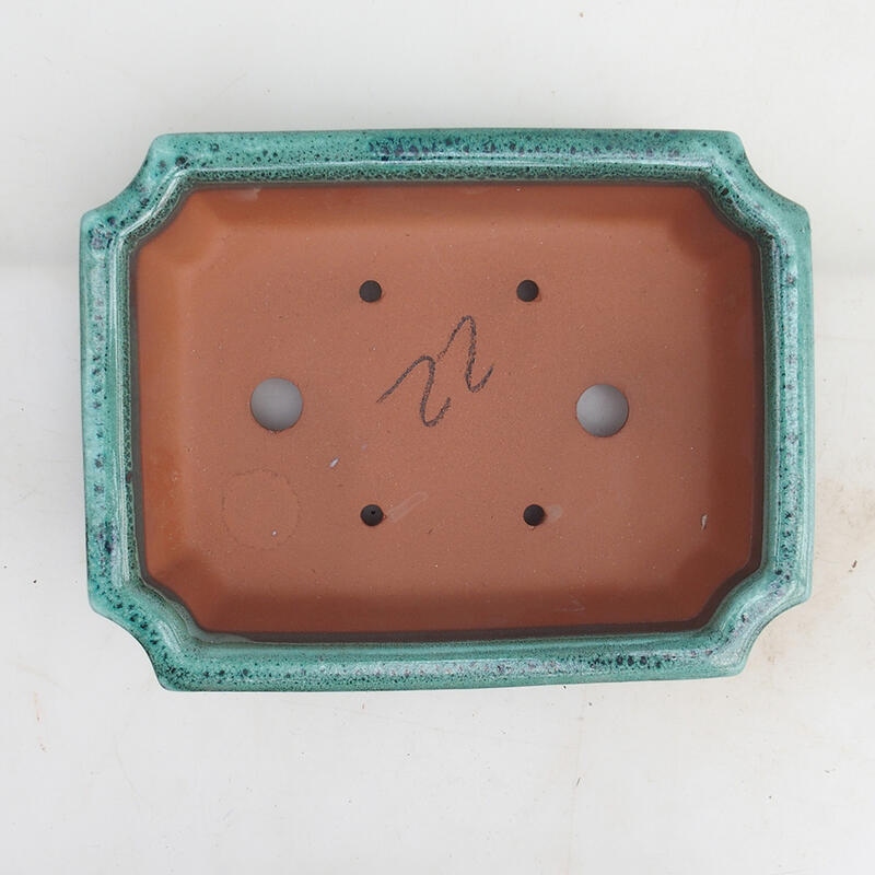 Bonsai bowl 22 x 17 x 5.5 cm, color green