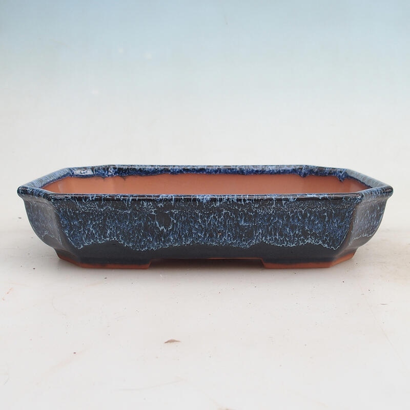 Bonsai bowl 23 x 17.5 x 4.5 cm, color blue