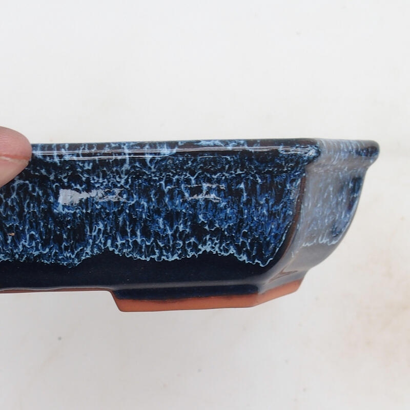 Bonsai bowl 23 x 17.5 x 4.5 cm, color blue
