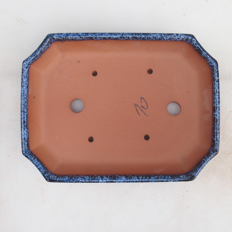 Bonsai bowl 23 x 17.5 x 4.5 cm, color blue