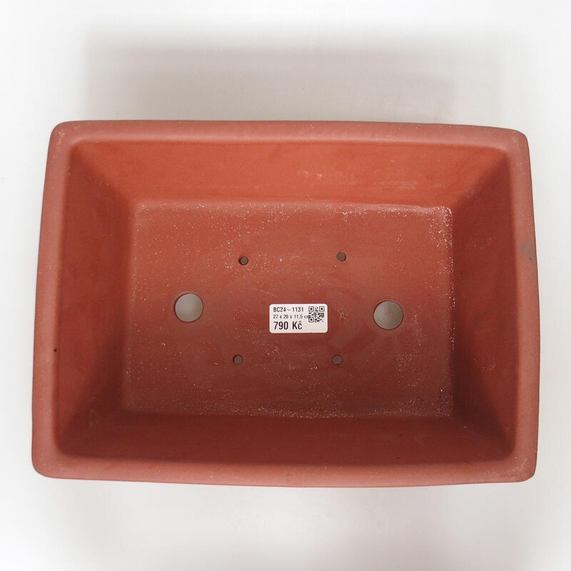 Bonsai bowl 27.5 x 21 x 11 cm, brick color