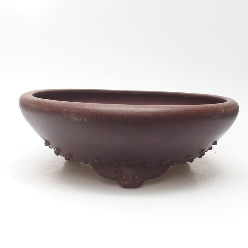 Bonsai bowl 29 x 29 x 9.5 cm, color brownish black