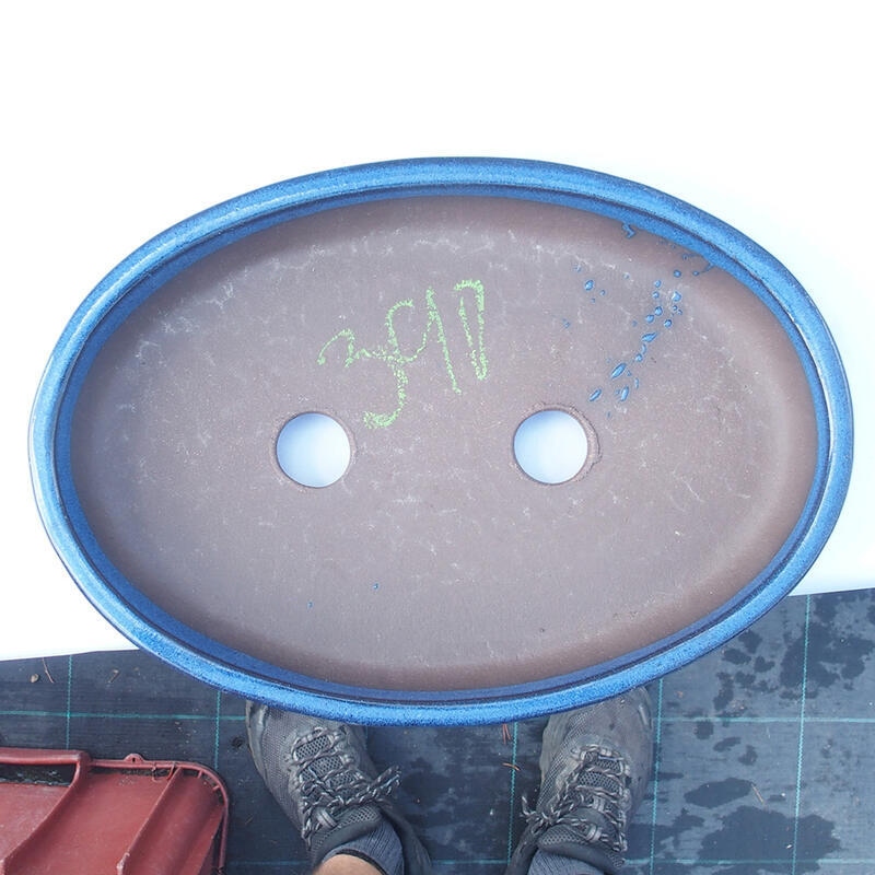 Bonsai bowl 30 x 20 x 4,5 cm color blue