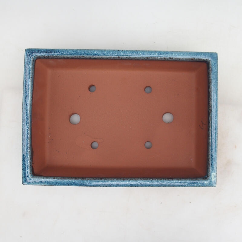 Bonsai bowl 31 x 22 x 8 cm, color blue-white